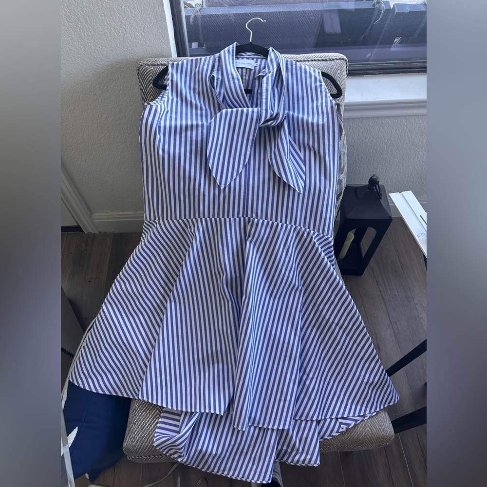 Blue and white striped Fabiana Pigna dress